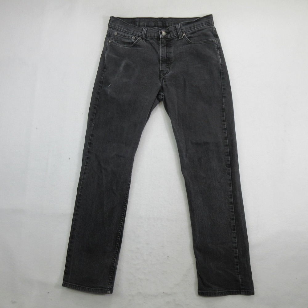 Levi's Mens Jeans 32X30 (Tag33x32) 514 Straight Leg Stretch Gray Wash Denim